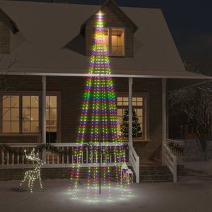 vidaXL Brad de Crăciun pe catarg, 732 LED-uri, multicolor, 500 cm imagine