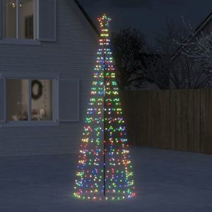 vidaXL Lumină brad de Crăciun cu țăruși 570 LED-uri, multicolor 300 cm imagine