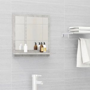 vidaXL Oglindă de baie, gri beton, 40 x 10, 5 x 37 cm, PAL imagine