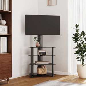 vidaXL Suport TV de colț cu 4 niveluri pentru 32-70 inchi, negru imagine