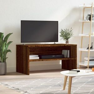 vidaXL Comodă TV, stejar maro, 80x40x40 cm, lemn prelucrat imagine