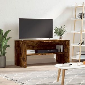vidaXL Comodă TV, stejar fumuriu, 80x40x40 cm, lemn prelucrat imagine