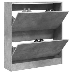 vidaXL Pantofar, gri beton, 80x21x87, 5 cm, lemn prelucrat imagine