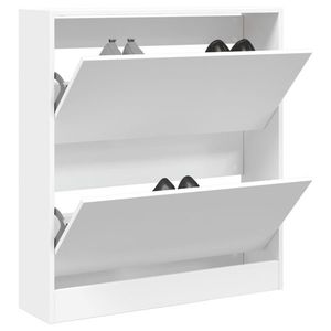 vidaXL Pantofar, alb, 80x21x87, 5 cm, lemn compozit imagine