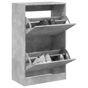 vidaXL Pantofar, gri beton, 60x34x96, 5 cm, lemn compozit imagine