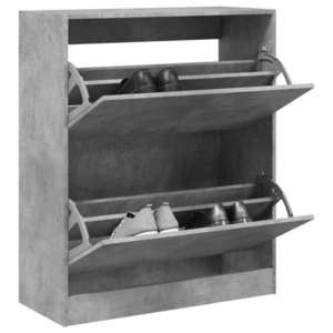 vidaXL Pantofar, gri beton, 80x34x96, 5 cm, lemn prelucrat imagine