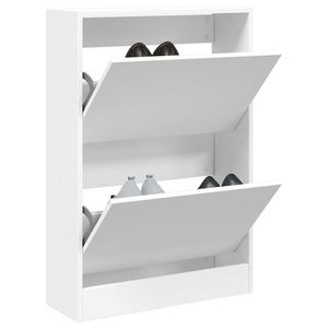 vidaXL Pantofar, alb, 60x21x87, 5 cm, lemn compozit imagine