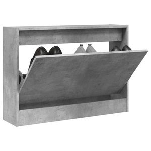 vidaXL Pantofar, gri beton, 80x21x57 cm, lemn prelucrat imagine