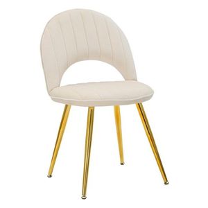 Set 2 scaune Flex, Mauro Ferretti, 52x48x78 cm, catifea, crem imagine