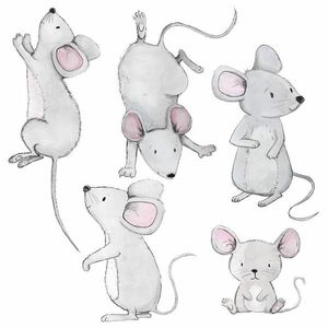 Autocolant de perete Bayo Famiie de șoareci imagine