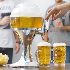 Dozator pentru bere cu racitor, InnovaGoods, compartiment gheata, 3.5 L imagine