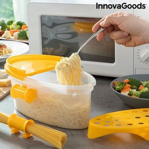 Dispozitiv pentru gatit paste la cuptorul cu microunde 4 in 1 Pastrainest, InnovaGoods, cu accesorii si retete imagine