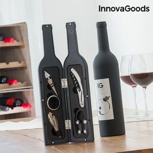 Cutie cu accesorii pentru vin 5 piese InnovaGoods Sommelier, 7x33 cm, ABS/Inox imagine