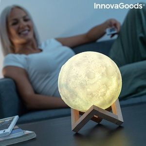 Lampa LED reincarcabila Luna Moondy InnovaGoods, 15x18x15 cm imagine