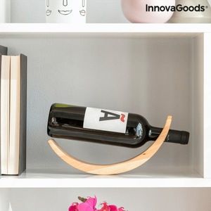 Suport pentru sticla de vin Floating Woolance InnovaGoods, lemn de arbore de cauciuc imagine