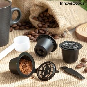 Set de 3 capsule de cafea reutilizabile Recoff InnovaGoods, Ø3.9 x 3 cm imagine