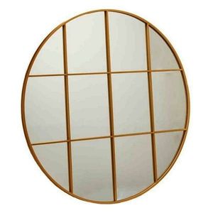 Oglinda decorativa Circular, Gift Decor, Ø100 cm, metal, auriu imagine