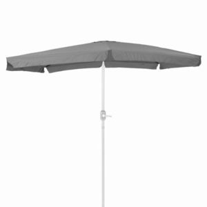 Umbrela de gradina / terasa Thais, 300 x 400 cm, cu manivela, stalp Ø48 mm, aluminiu, gri imagine