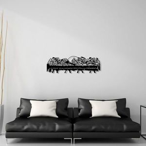 Decoratiune de perete, Last Dinner Small, metal, 72 x 23 cm, negru imagine