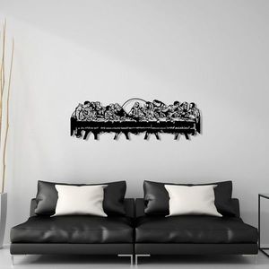 Decoratiune de perete, Last Dinner, metal, 121.5 x 38.5 cm, negru imagine