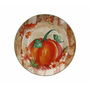 Platou rotund, Tognana, Pumpkin, 30 cm Ø, portelan, multicolor imagine