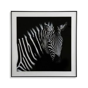 Tablou decorativ din sticla Zebra Profile, Versa, 50x50 cm imagine