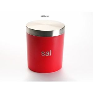 Recipient pentru sare Sal, Versa, 10 x 10 x 12.5 cm, polistiren, rosu imagine