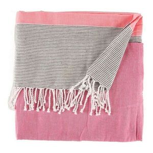Patura / Pled Stripes, Gift Decor, 160 x 200 cm, 100% bumbac, roz imagine