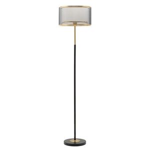 Lampadar Levels, Mauro Ferretti, Ø35 x 153 cm, 1 x E27, 40W, fier/textil, negru/auriu imagine