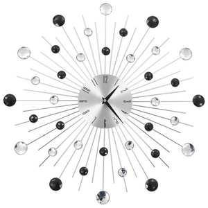 vidaXL Ceas de perete, mecanism cuarț, 50 cm, design modern imagine
