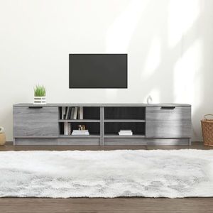 vidaXL Comodă TV, 2 buc., Sonoma gri, 80x35x36, 5 cm, lemn prelucrat imagine