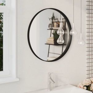 vidaXL Oglindă de perete, negru, 60 cm imagine