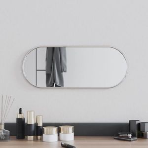 vidaXL Oglindă de perete, argintiu, 50x20 cm, ovală imagine