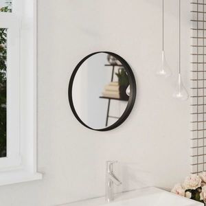 vidaXL Oglindă de perete, negru, 40 cm imagine