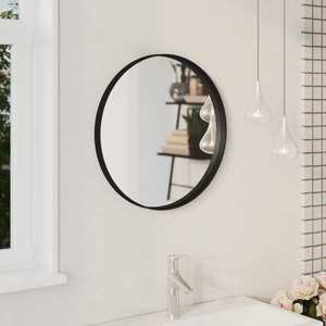 vidaXL Oglindă de perete, negru, 50 cm imagine