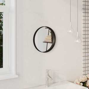 vidaXL Oglindă de perete, negru, 30 cm imagine
