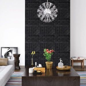 vidaXL Tapet de perete autocolant, model cărămizi 3D, 40 buc., negru imagine