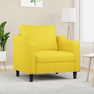 vidaXL Fotoliu canapea, galben deschis, 60 cm, țesătură imagine