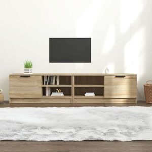 vidaXL Comodă TV, 2 buc., stejar sonoma, 80x35x36, 5 cm, lemn prelucrat imagine