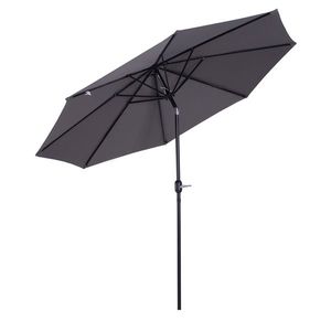 Outsunny Umbrela de Gradina Φ300cm cu Manivela, Gri Inchis | Aosom Ro imagine