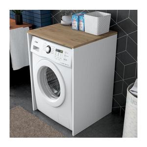 Dulap pentru mașină de spălat rufe RANI 65x91, 8 cm alb/maro imagine