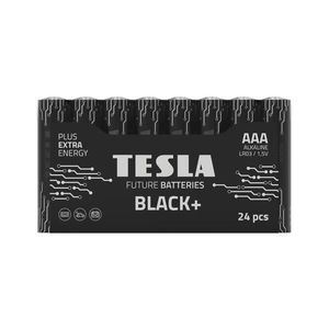 24 de baterii alcaline AAA BLACK+ 1, 5V Tesla Batteries imagine