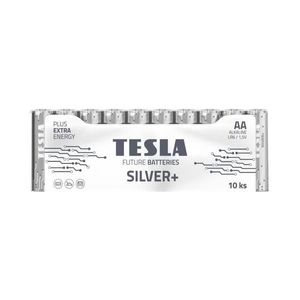 10 baterii alcaline AA SILVER+ 1, 5V Tesla Batteries imagine