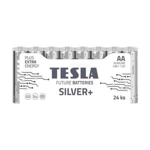 24 de baterii alcaline AA SILVER+ 1, 5V Tesla Batteries imagine