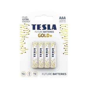 4 baterii alcaline AAA GOLD+ 1, 5V Tesla Batteries imagine