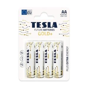 4 baterii alcaline AA GOLD+ 1, 5V Tesla Batteries imagine