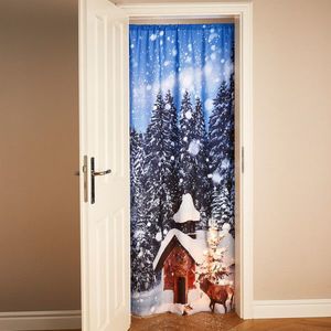 Perdea pentru ușă cu LED "Peisaj de iarnă" Casa Bonita imagine