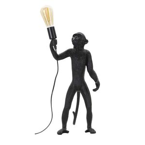 Lampa de masa Monkey, Mauro Ferretti, Ø26 x 55 cm, 1 x E27, 40W, polirasina, negru imagine
