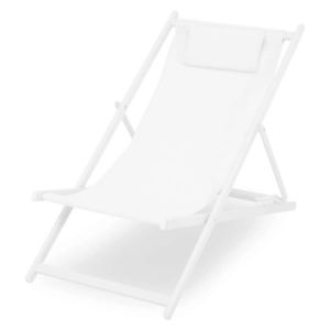 Sezlong Beach, 60.5/55.5x109x99 cm, aluminiu, alb imagine