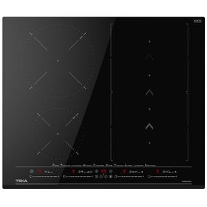 Plita inductie incorporabila Teka IZS 66800 cu 4 zone 60cm Flex SlideCooking Cristal negru imagine
